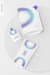 Pouch Bags Scene Mockup Top View Psd