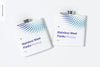 Powder Coated Stainless Steel Flasks Mockup Top View Psd