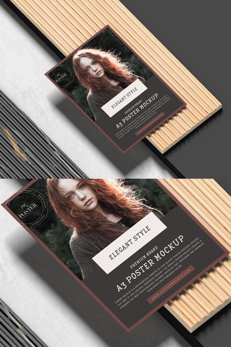 Premium Brand A3 Poster Mockup Psd
