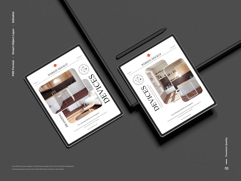 Premium Branding Devices Website Mockup