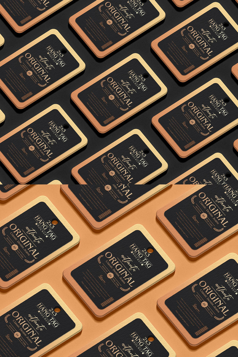 Premium Branding Hang Tag Mockup