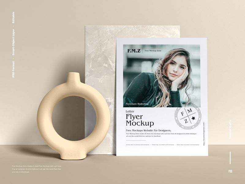 Premium Branding Letter Flyer Mockup