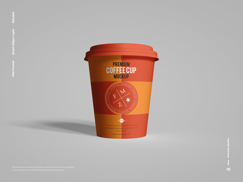 Premium PSD  Take away paper coffee cup and coffee bag branding mockup