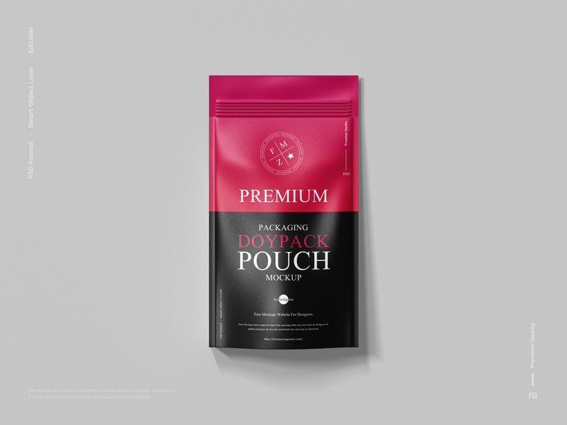 Premium Packaging Doypack Pouch Mockup