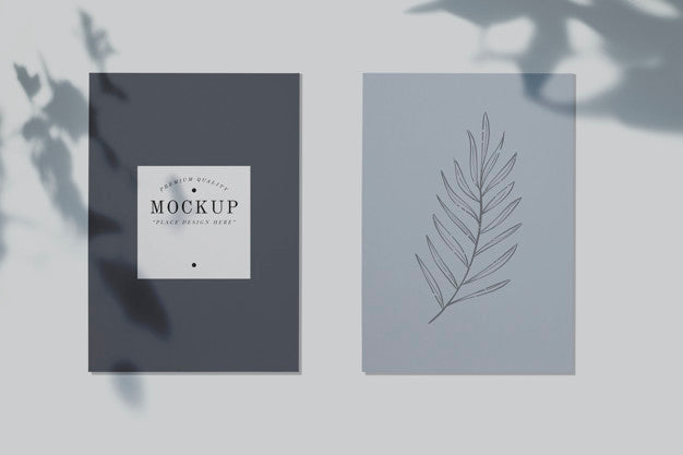 Premium Quality Card Mockup With A Leaf Design Psd