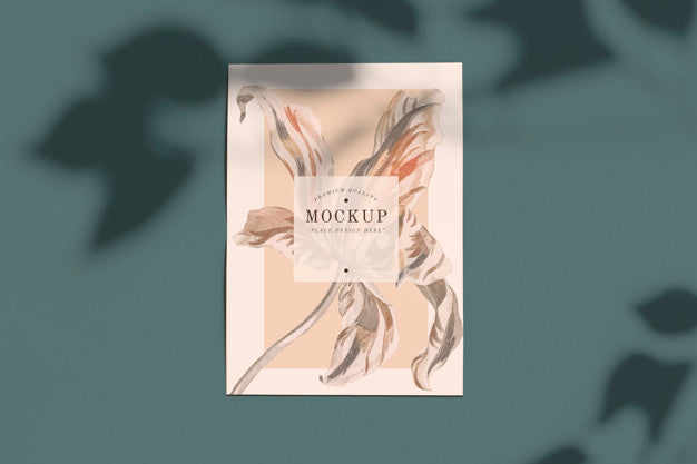 Premium Quality Floral Card Mockup Psd