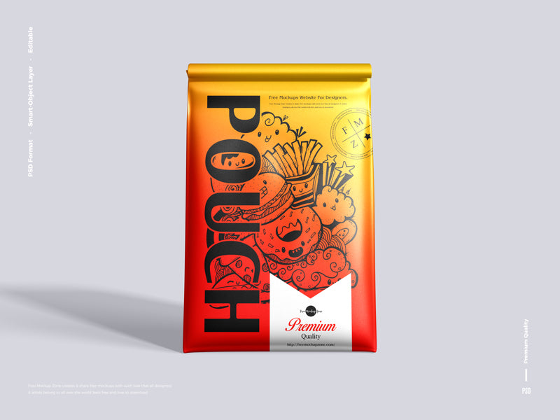 Premium Stand Up Pouch Mockup