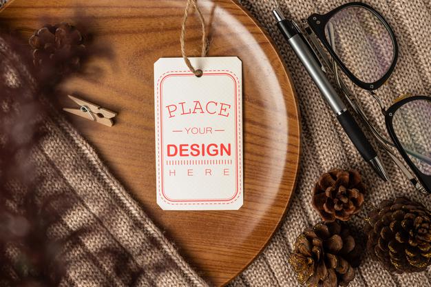 Present A Price Tag Psd Mockup Psd