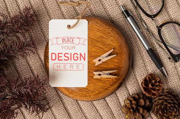 Present A Price Tag Psd Mockup Psd