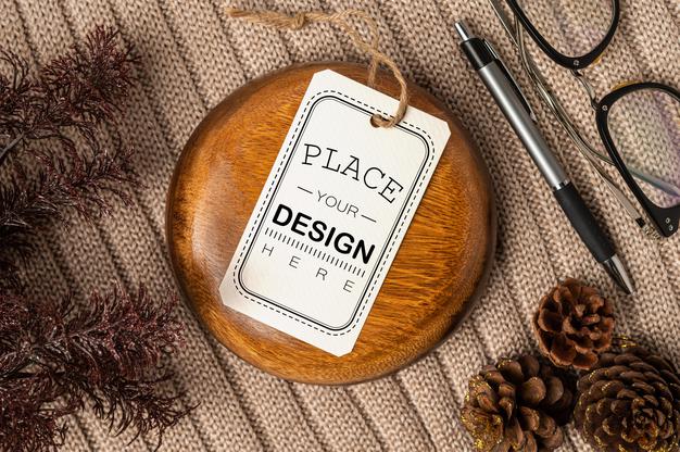 Present A Price Tag Psd Mockup Psd