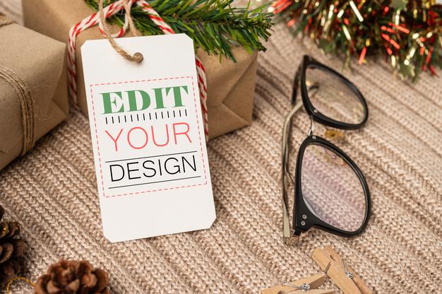 Present A Price Tag Psd Mockup Psd