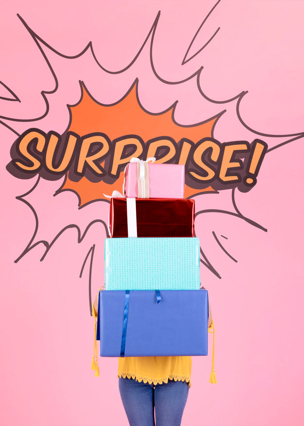 Present Box Mockup With Gifting Concept Psd