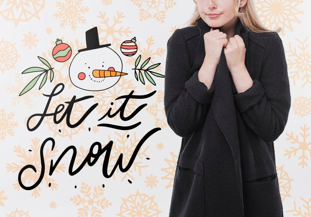 Pretty Young Woman With Lettering Psd