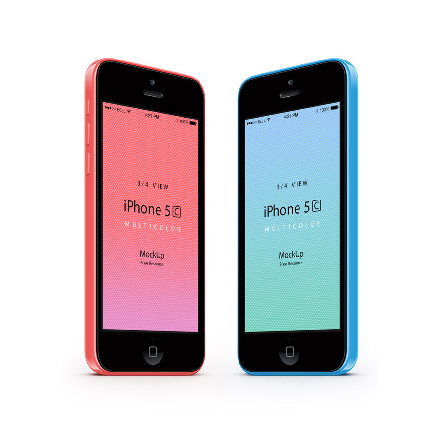 Set of iPhone 5C Psd Mockups