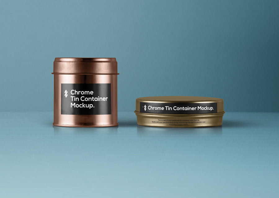 Tin Container Packaging Psd Mockup