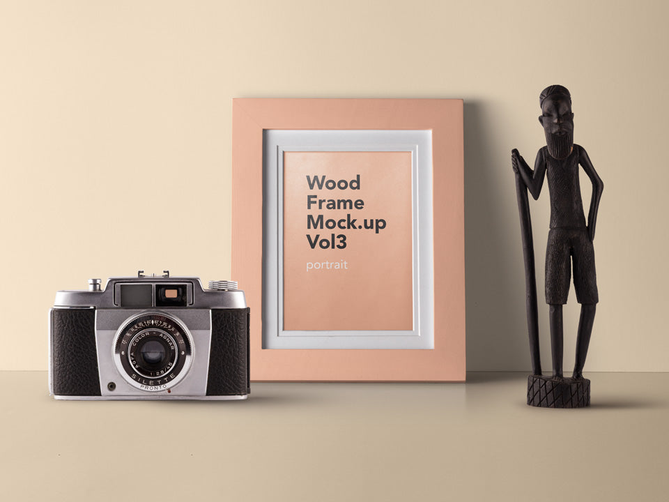 Perfect Wood Frame Mockup Psd