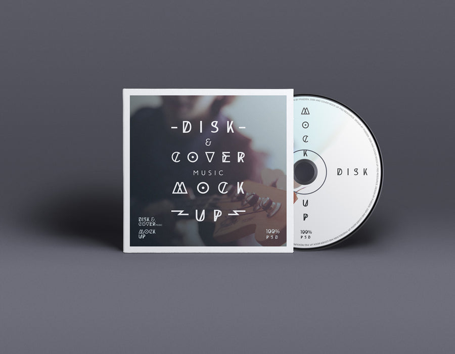 CD Cover Disk Mockup