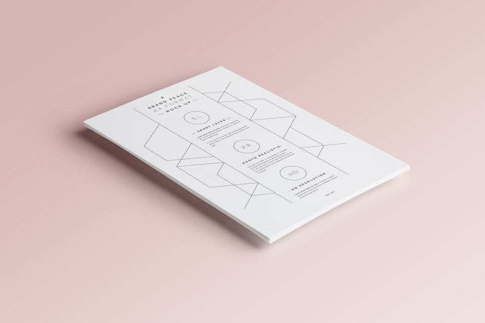 A4 Paper Mockup