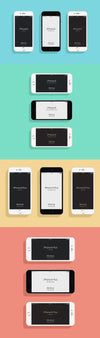 Flat iPhone 6 and 6s Mockup Psd