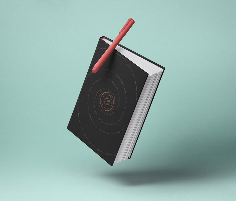 Floating Book Psd Mockup Hardcover