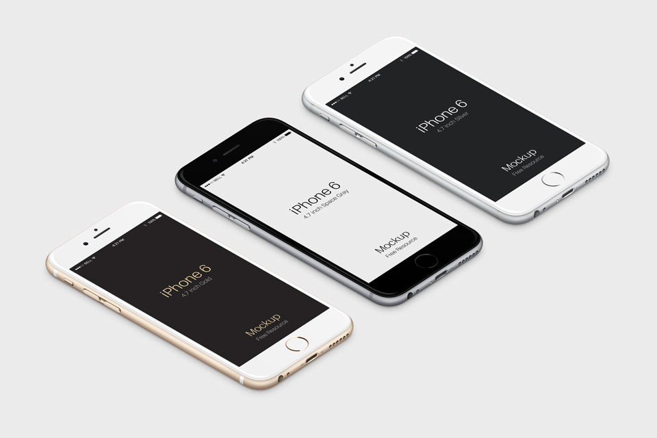 3D View of iPhone 6 Vector Mockup