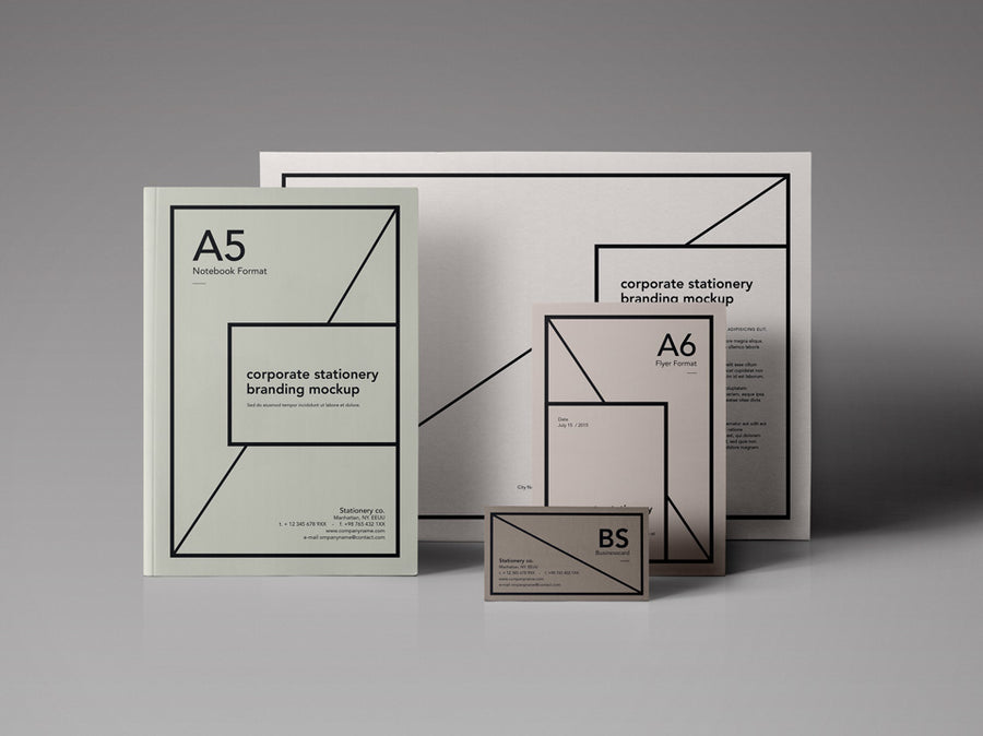 Authentic Stationery Branding Mockup