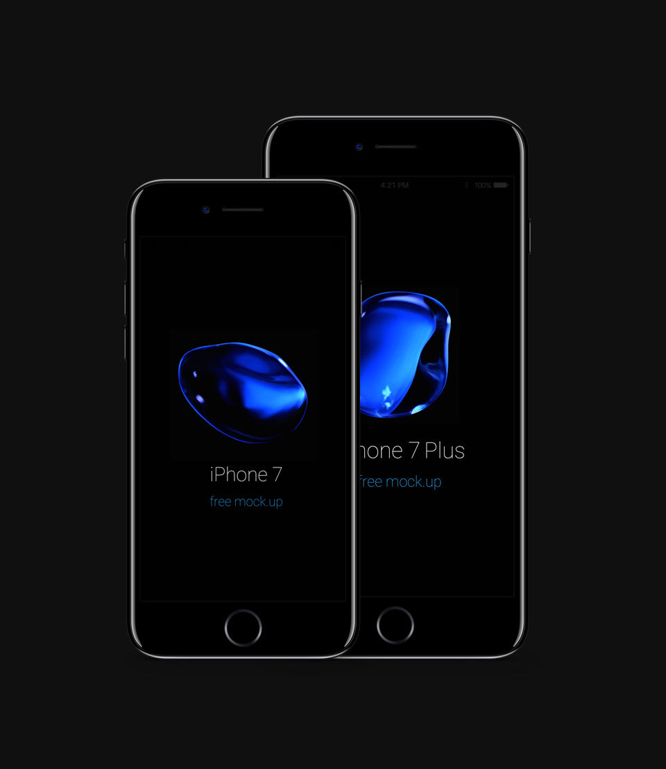 iPhone 7 Jet Black Mockup Psd
