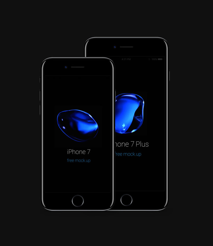 iPhone 7 Jet Black Mockup Psd