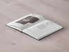 Open Hardcover Book Mockup Perspective View