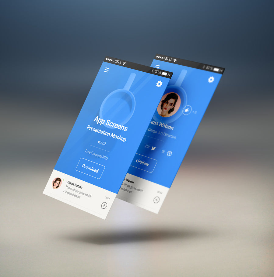 Perspective App Screens Mockup