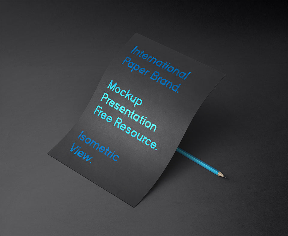 Black A4 and International Psd Paper Mockup