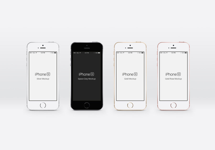 iPhone SE Psd Mockup Front View