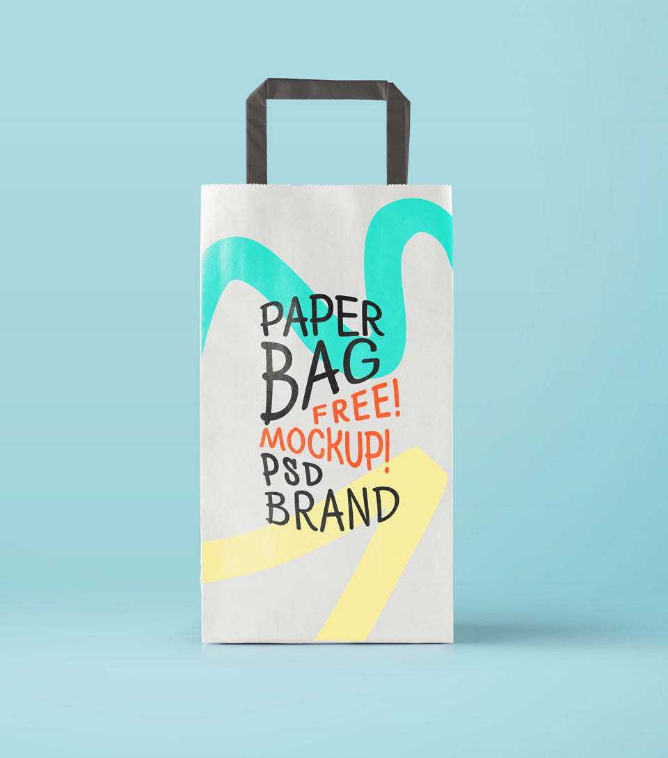 Paper Bag Mockup Front View