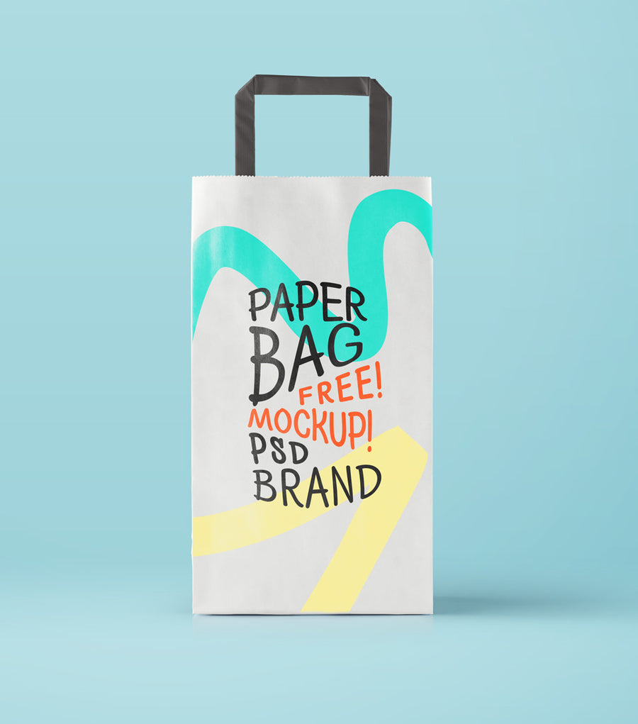 Paper Bag Mockup Front View