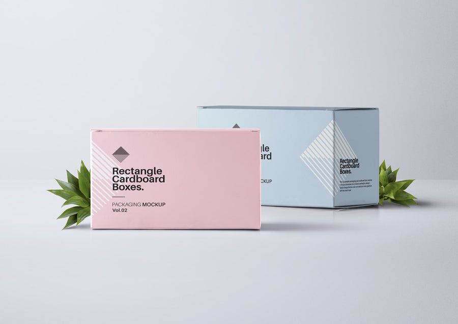 Rectangular Psd Packaging Box Mockup Front View