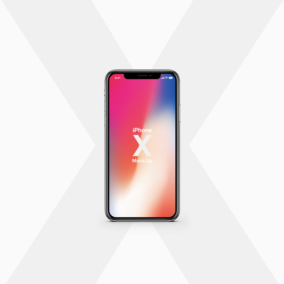 Clean iPhone X Psd Mockup Vector