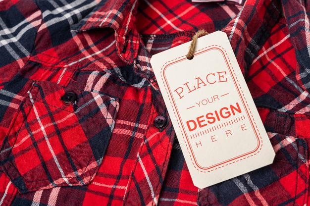 Price Tag On Shirt Psd Mockup Background Psd