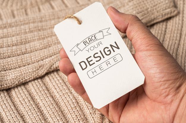 Price Tag On Shirt Psd Mockup Background Psd