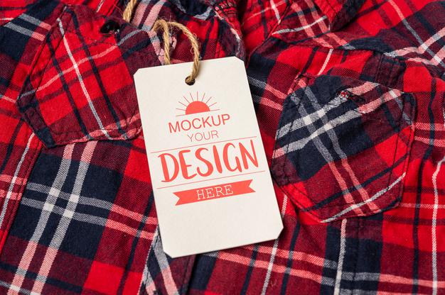 Price Tag On Shirt Psd Mockup Background Psd