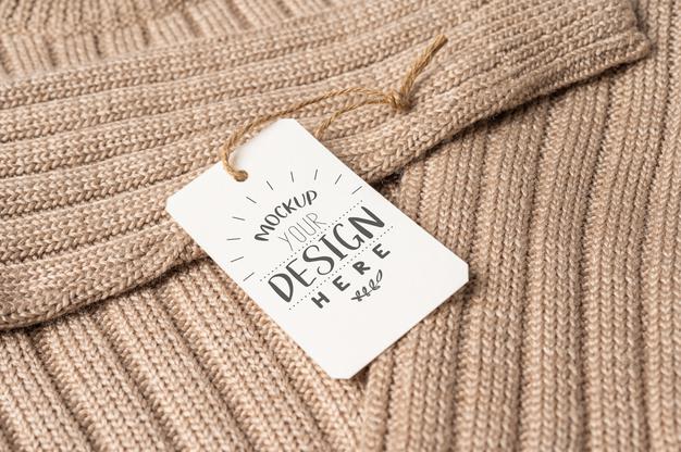 Price Tag On Shirt Psd Mockup Background Psd