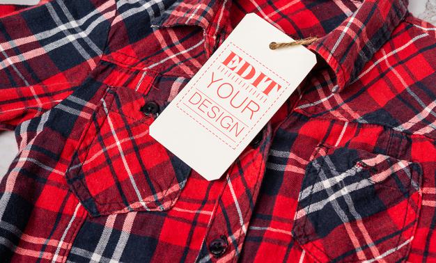 Price Tag On Shirt Psd Mockup Background Psd