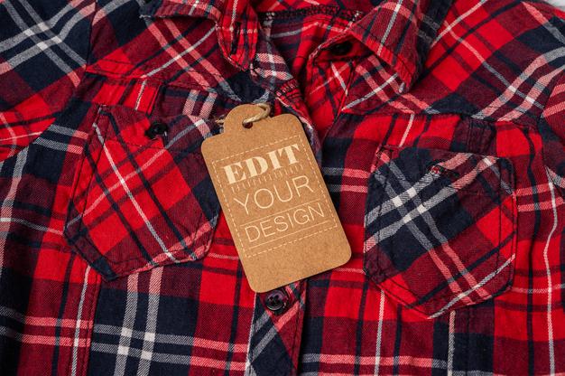 Price Tag On Shirt Psd Mockup Background Psd