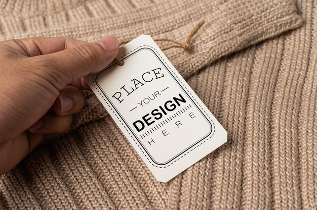 Price Tag On Shirt Psd Mockup Background Psd