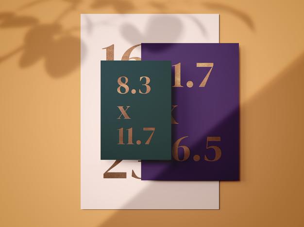 Print Card Mockup Template Psd