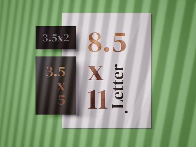 Print Paper Stationery Mockup Template Psd