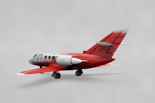 Private Plane Mockup Psd