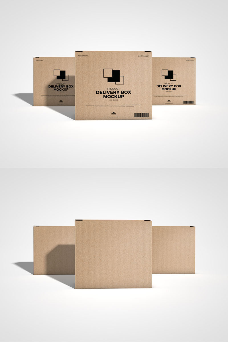 Product Packaging Cargo Box Mockup