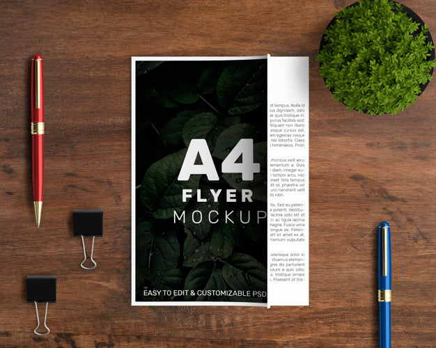 Professional A4 Flyer Mockup Psd