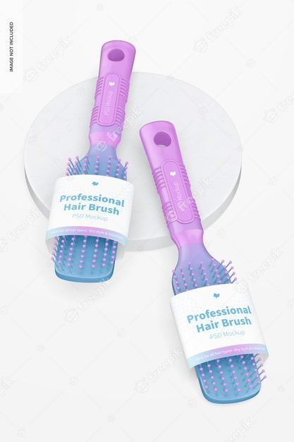 Professional Hair Brush Mockup Psd