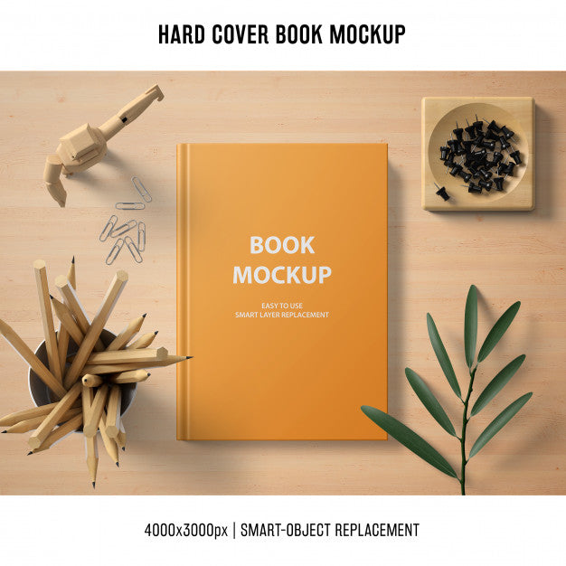 Professional Hard Cover Book Mockup Psd